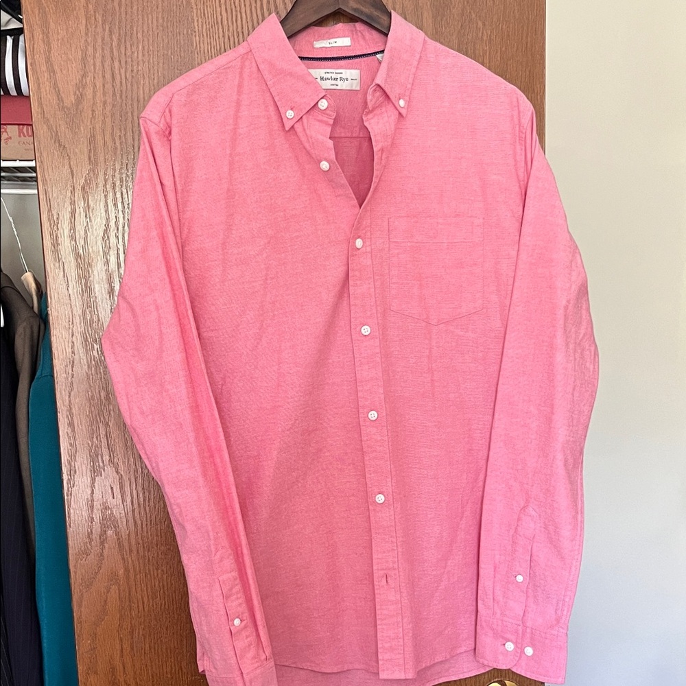 Men's salmon Button Down Shirt